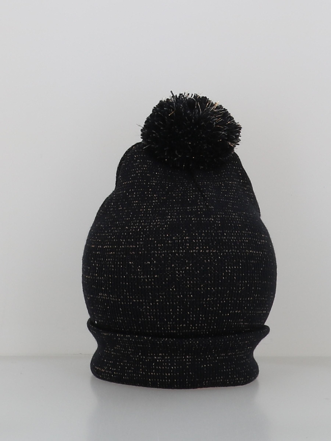 Bonnet pompon pailleté épicurienne bleu marine femme - Stc