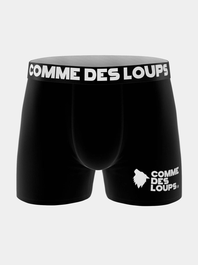 Lot de 3 boxers en coton blanc gris et noir homme - Comme Des Loups