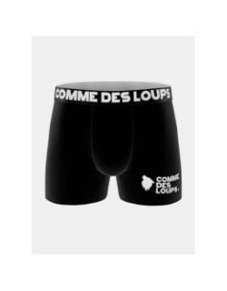 Lot de 3 boxers en coton blanc gris et noir homme - Comme Des Loups
