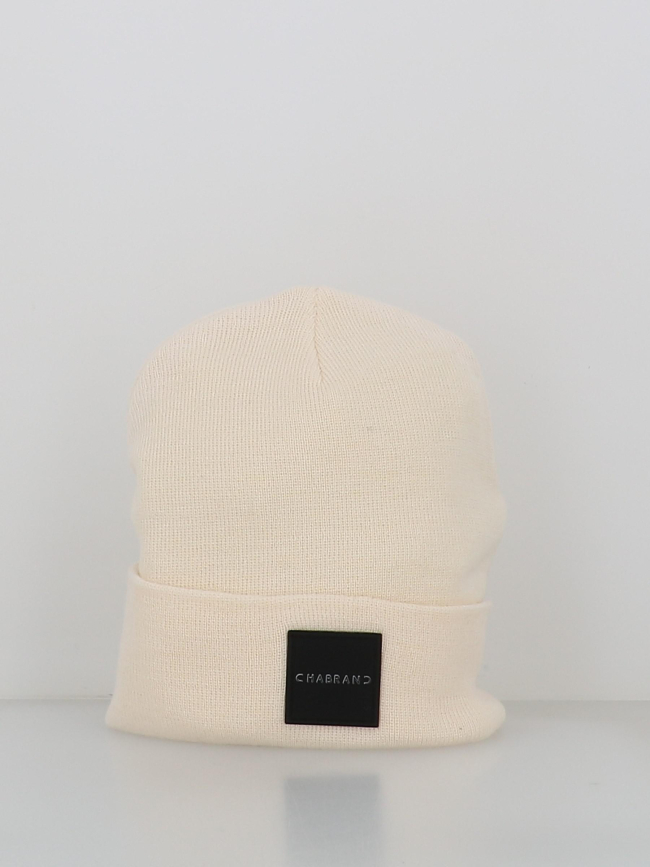 Bonnet badge logo relief blanc homme - Chabrand