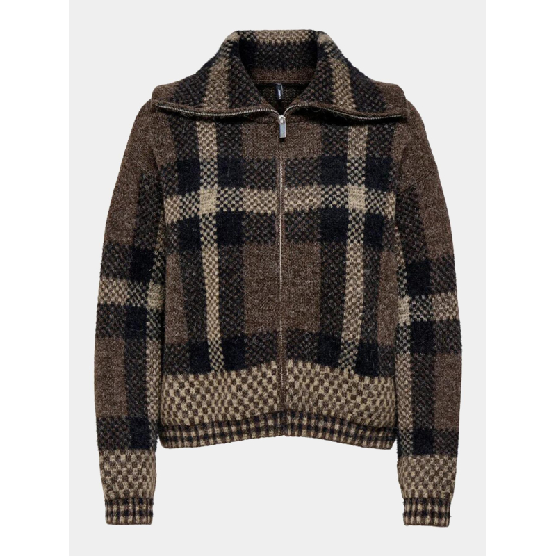 Gilet zippé maroon marron femme - Only