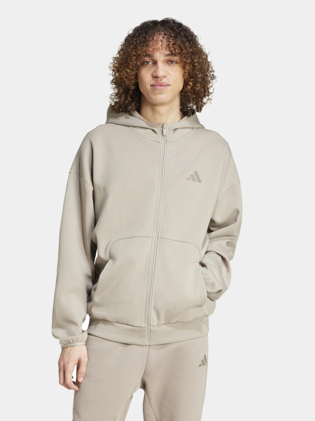 Sweat à capuche zippé future icon vert homme - Adidas