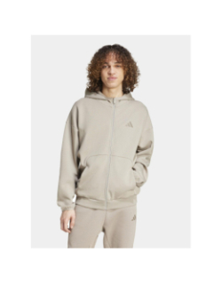 Sweat à capuche zippé future icon vert homme - Adidas