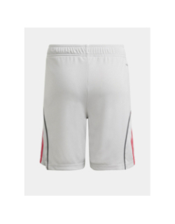 Short de football third ol 25/26 gris enfant - Adidas