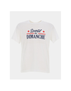 T-shirt à manches courtes sportif dimanche blanc homme - STC