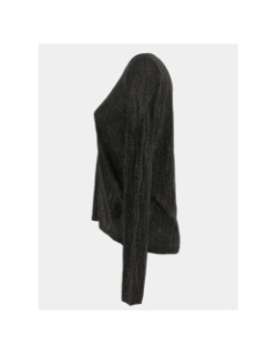 Pull fin en maille brillant à col v onlmella anthracite femme - Only