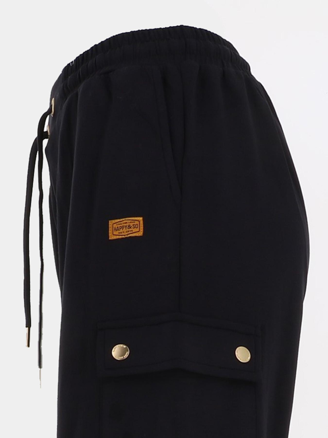 Pantalon cargo relax camille anthracite femme - Happy & So