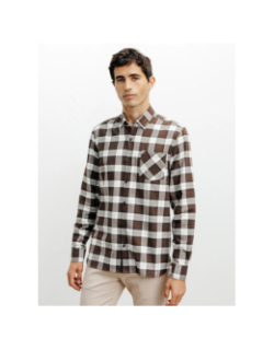 Chemise à carreaux korn marron homme - Izac