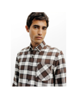 Chemise à carreaux korn marron homme - Izac
