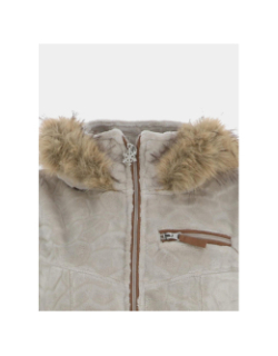 Veste polaire à capuche innsbruck beige femme - Angele Sportswear