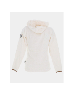 Veste polaire à capuche innsbruck blanc femme - Angèle Sportswear