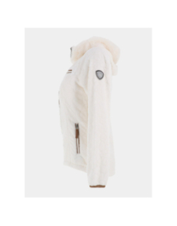Veste polaire à capuche innsbruck blanc femme - Angèle Sportswear