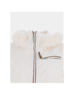 Veste polaire à capuche innsbruck blanc femme - Angèle Sportswear