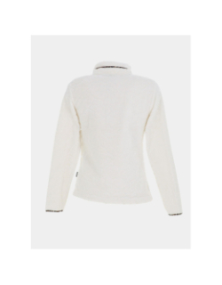 Veste polaire à motif léopard mireille blanc femme - Angele Sportswear