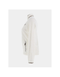 Veste polaire à motif léopard mireille blanc femme - Angele Sportswear