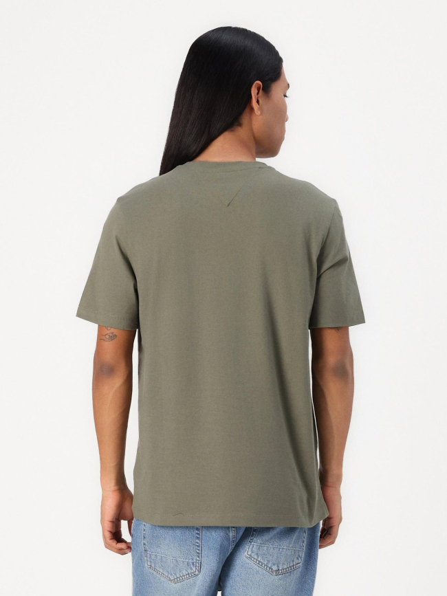 T-shirt à manches courtes ajusté kaki homme - Tommy Jeans