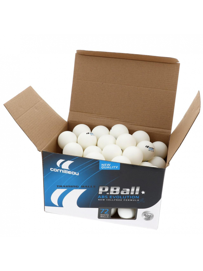 Pack 72 balles de tennis de table blanc - Cornilleau