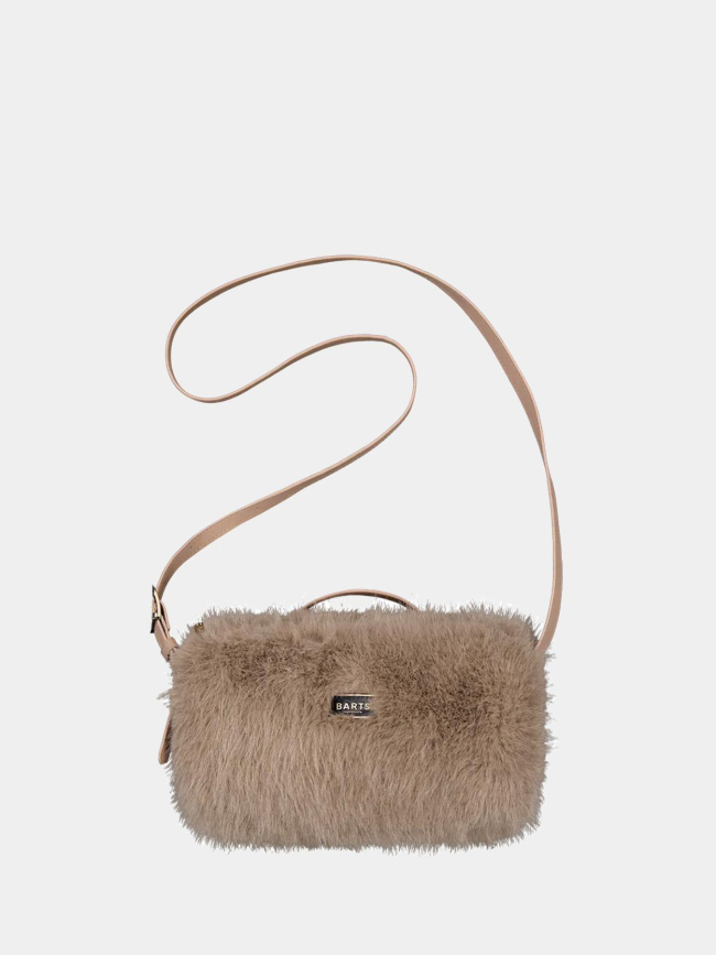 Sac bandoulière en fausse fourrure reydar marron femme - Barts