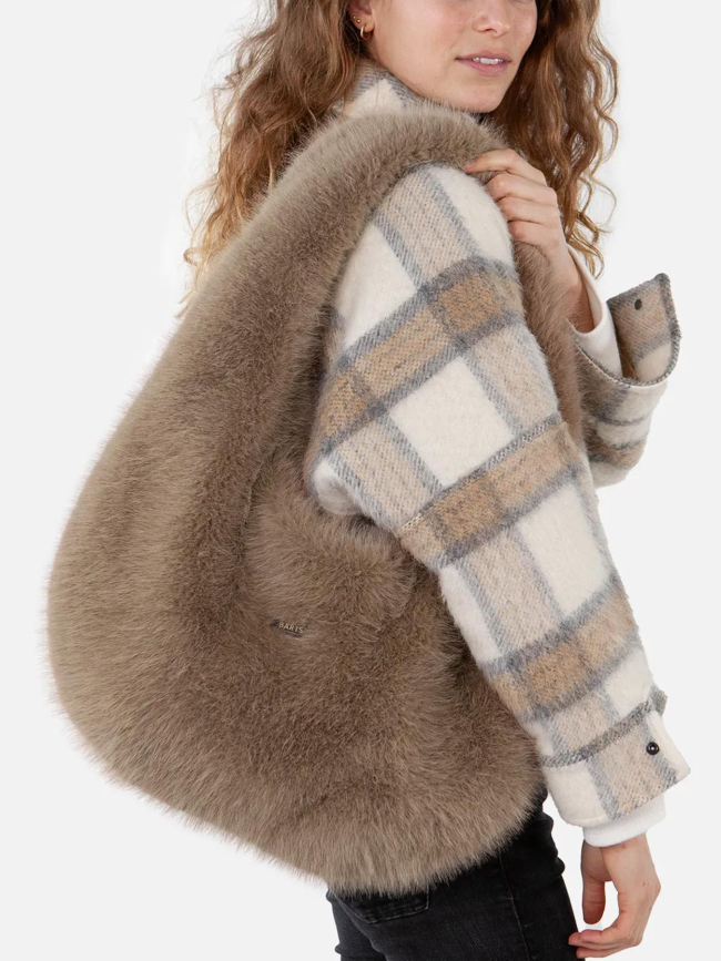 Sac en fausse fourrure reydar marron femme - Barts