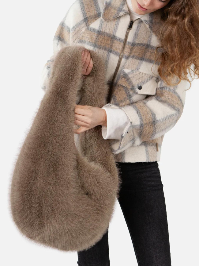 Sac en fausse fourrure reydar marron femme - Barts
