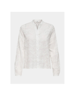 Chemisier broderie carmen blanc femme - Only