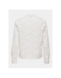 Chemisier broderie carmen blanc femme - Only
