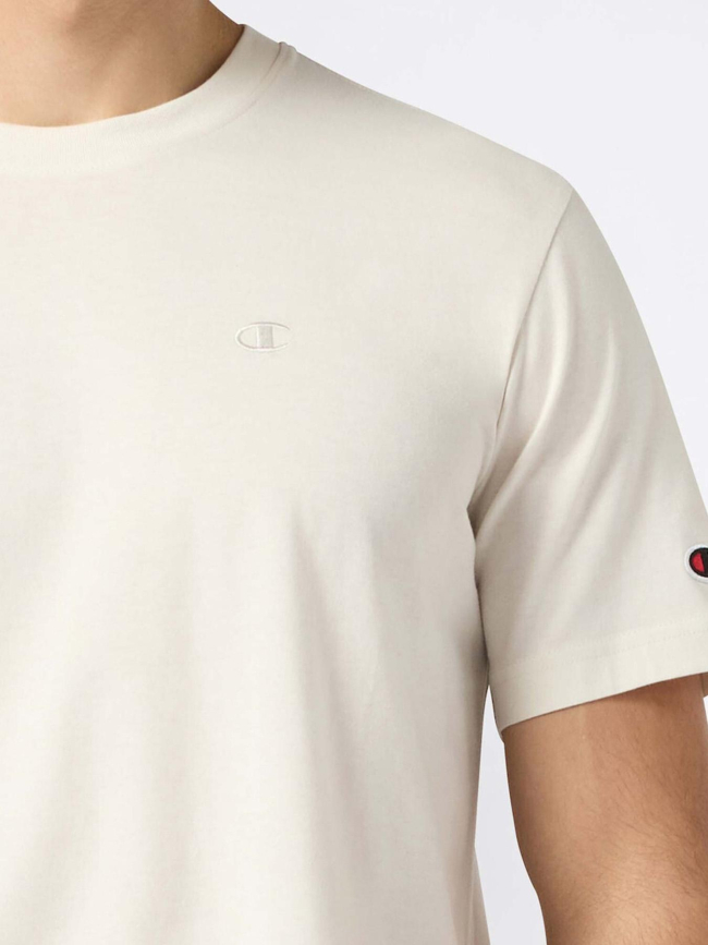 T-shirt uni micro logo beige homme - Champion