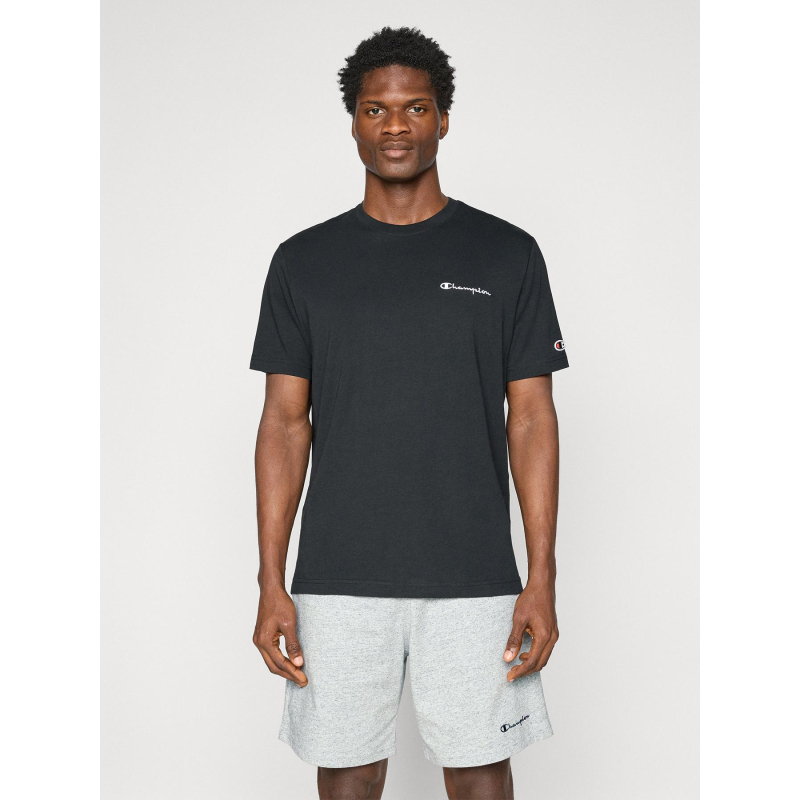 T-shirt à manches courtes et logo brodé noir homme - Champion