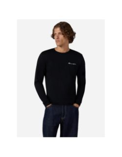 T-shirt à manches longues et logo brodé noir enfant - Champion