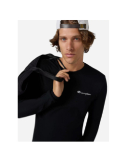 T-shirt à manches longues et logo brodé noir enfant - Champion