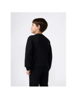 Sweat à col rond logo brodé noir enfant - Champion