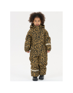 Combinaison de ski tower printed w-pro marron enfant - ZIg Zag