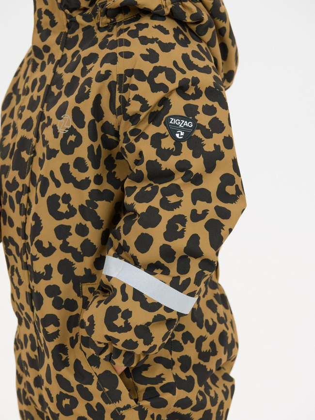 Combinaison de ski tower printed w-pro marron enfant - ZIg Zag