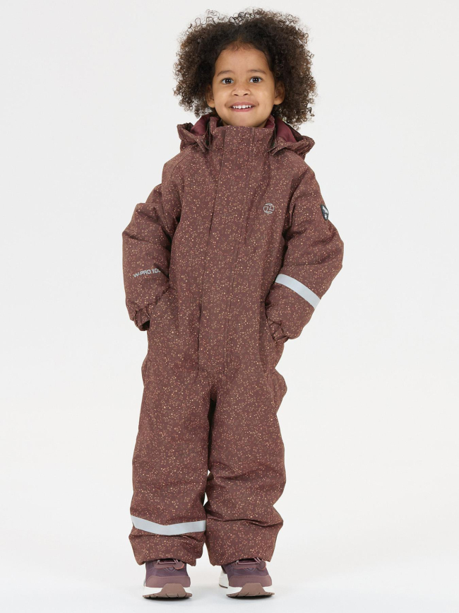 Combinaison de ski tower printed w-pro violet enfant - Zig Zag