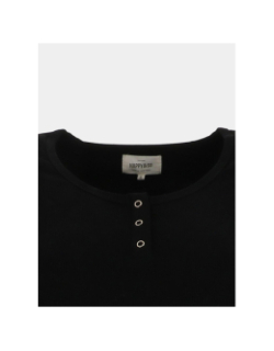T-shirt côtelé regular léa noir femme - Happy & So