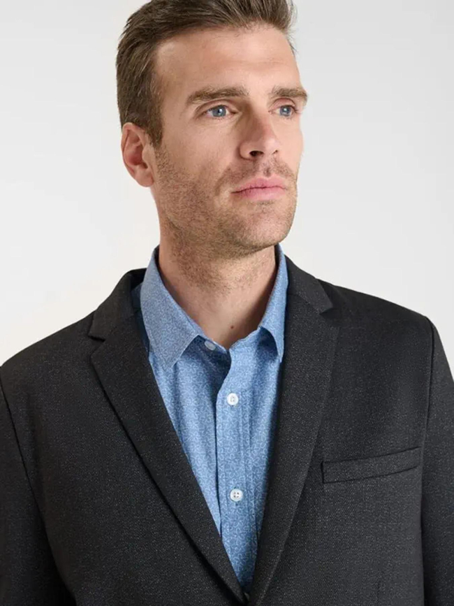 Veste blazer effet chiné spand noir homme - Le Temps Des Cerises