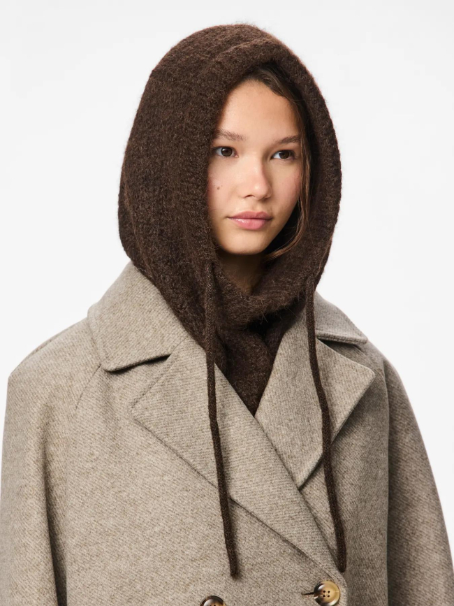 Cagoule nambi balaclava marron femme - Pieces