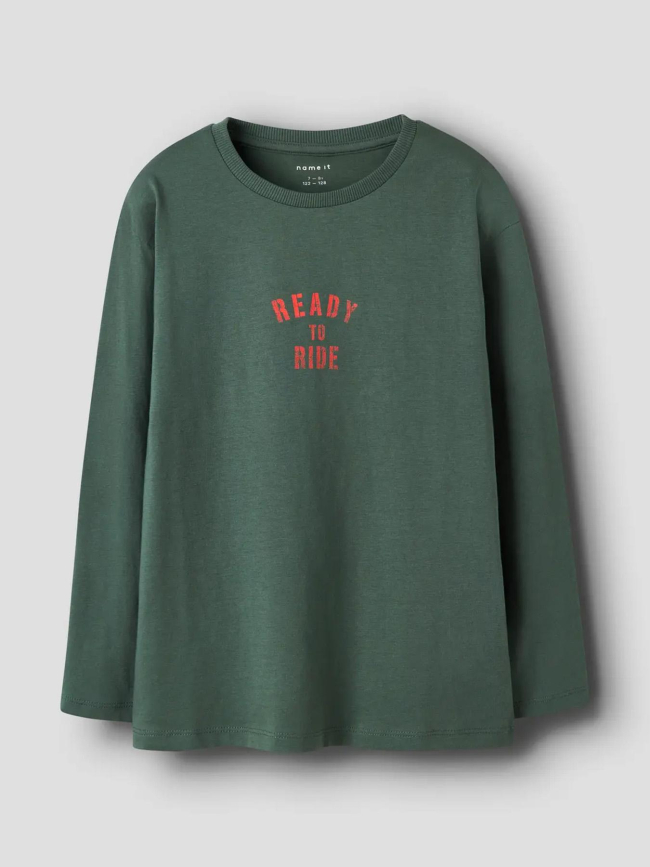 T-shirt à manches longues nkmorson vert enfant - Name It