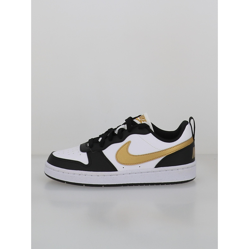 Baskets court borough recraft noir blanc doré enfant - Nike
