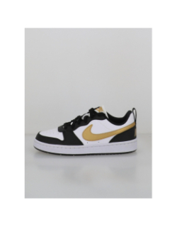Baskets court borough recraft noir blanc doré enfant - Nike