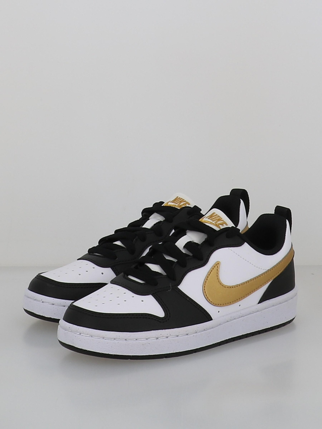 Baskets court borough recraft noir blanc doré enfant - Nike