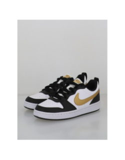 Baskets court borough recraft noir blanc doré enfant - Nike