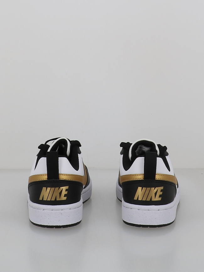 Baskets court borough recraft noir blanc doré enfant - Nike