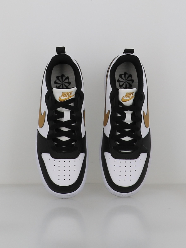Baskets court borough recraft noir blanc doré enfant - Nike