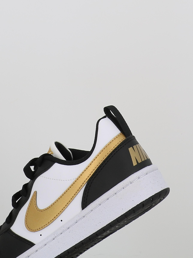Baskets court borough recraft noir blanc doré enfant - Nike
