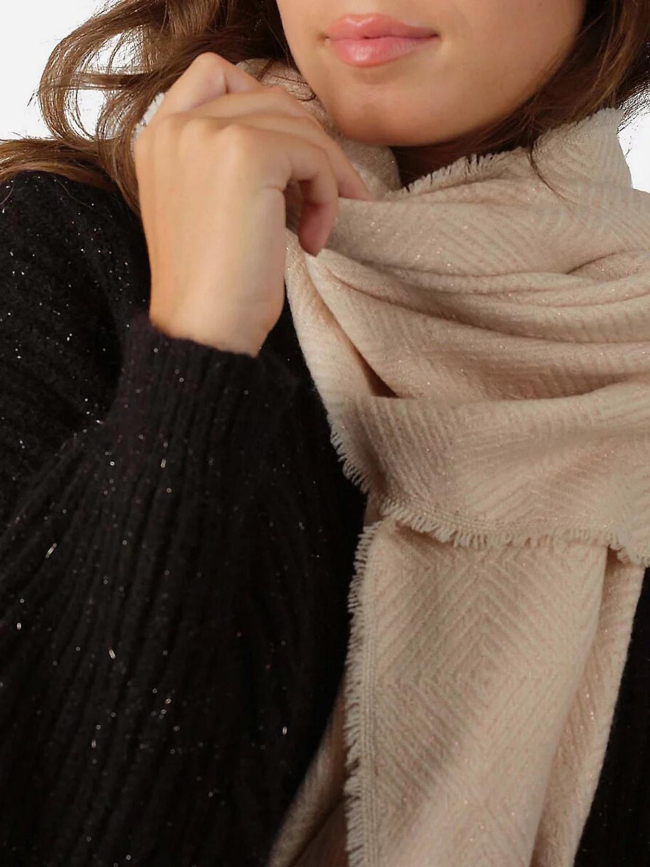 Echarpe pailletée morgane rose femme - Deeluxe