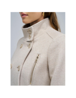 Veste en tissu à carreaux grace beige femme - Salsa