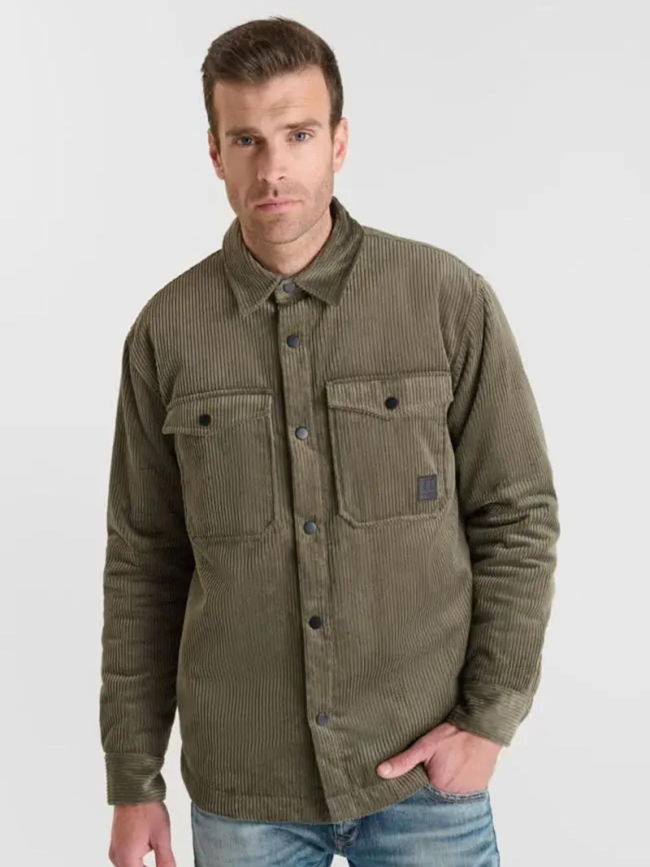 Veste en velours zetax kaki homme - Le Temps Des Cerises