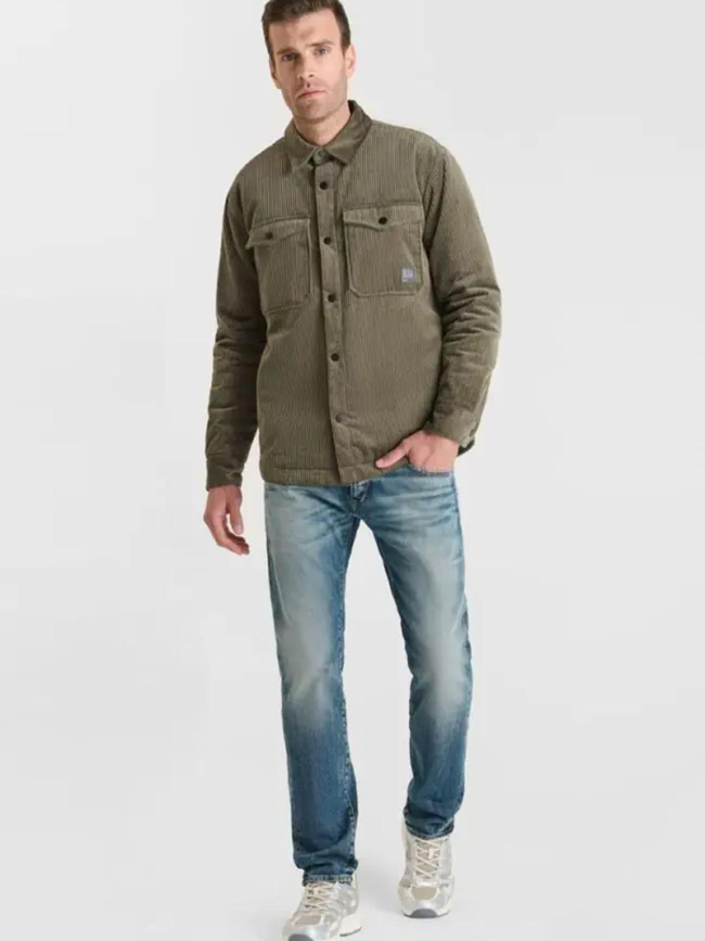 Veste en velours zetax kaki homme - Le Temps Des Cerises