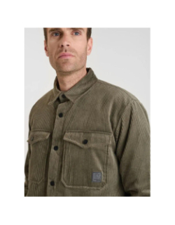 Veste en velours zetax kaki homme - Le Temps Des Cerises